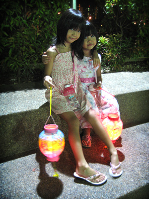 Girls with lanterns